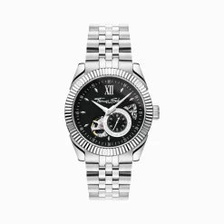 Best Sale Automatikuhr mit 41 mm und schwarzem Zifferblatt silberfarben Herren Uhren|Uhren